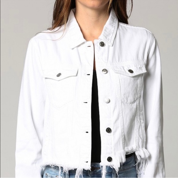 Hidden Jackets & Blazers - White Denim Jacket